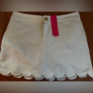 Lilly Pulitzer white scalloped skort Colette skort size 4